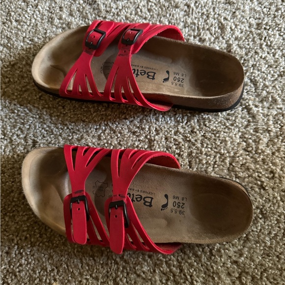 Birkenstock Women's Red Sandals - Picture 1 of 5